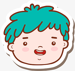 卡通小男孩头像贴纸