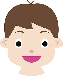 矢量卡通男孩人物图