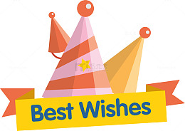 彩色儿童生日标签