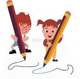 在纸上涂涂画画的孩子