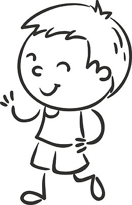 手绘卡通小男孩