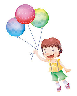 手拿气球儿童