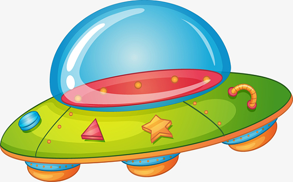 卡通动漫航天飞船儿童玩具矢量素