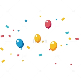 卡通小清新碎片氢气球