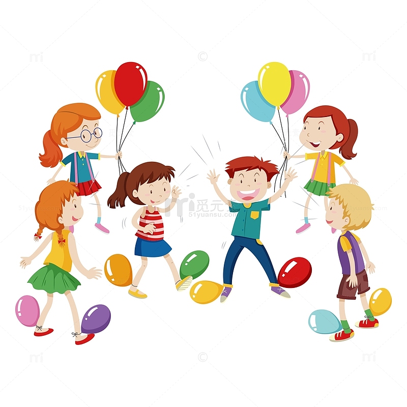 儿童玩耍踩气球游戏