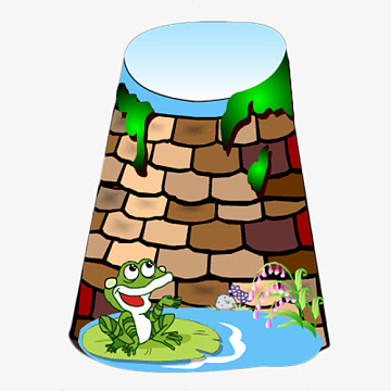 png画蛇添足png卡通井底之蛙png卡通井底之蛙png卡通插画井底之蛙png