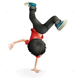 跳街舞的男孩人物