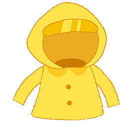 黄色可爱儿童雨衣