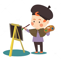 卡通绘画的儿童人物设计