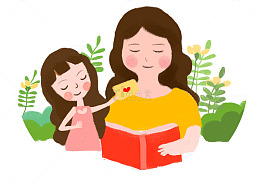 手绘卡通母亲节海报