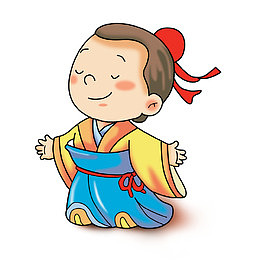 手绘古代小孩