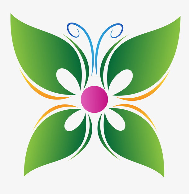 创意花朵蝴蝶设计