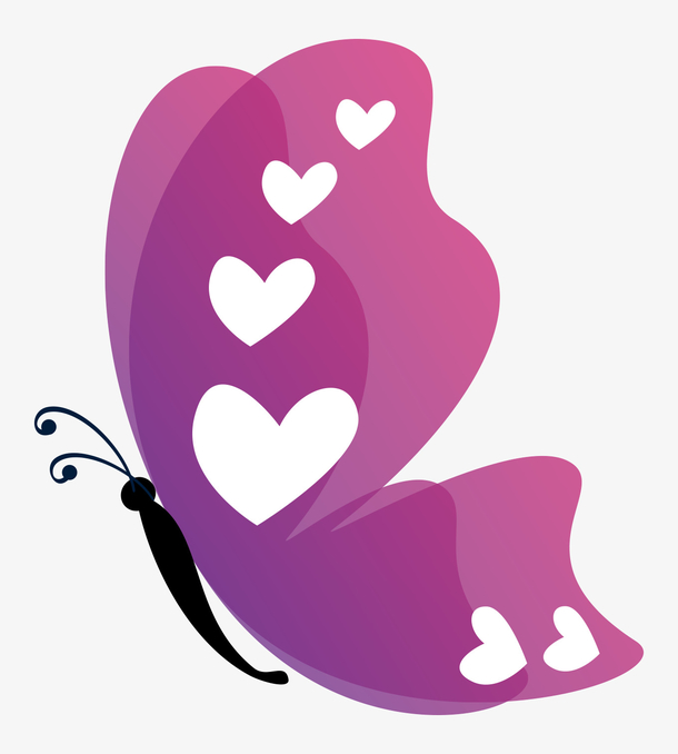 渐变蝴蝶矢量图片