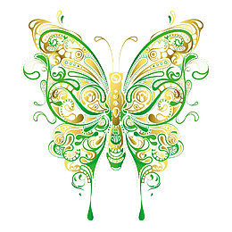 唯美绚丽蝴蝶纹样装饰