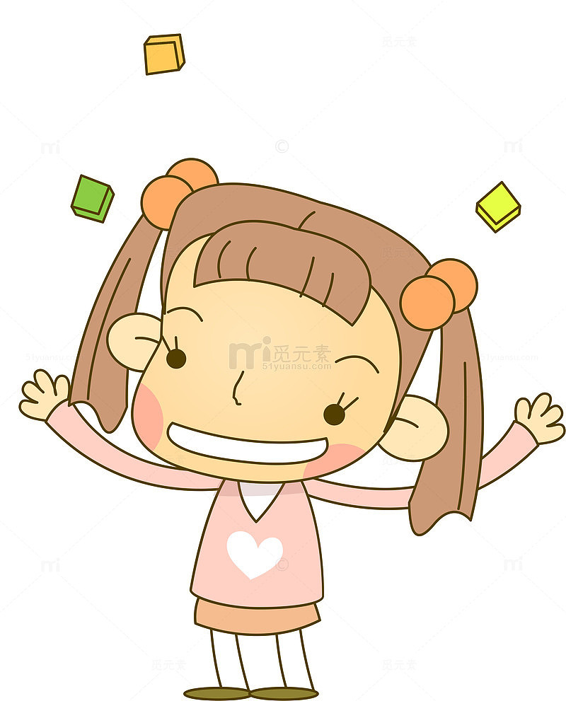 手绘可爱女孩