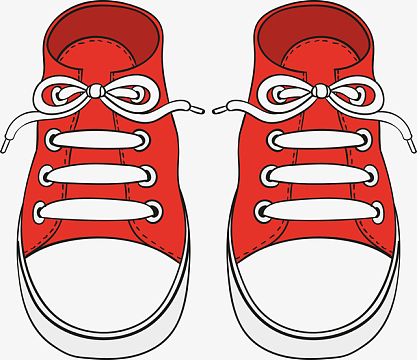 红色女孩鞋子素材图