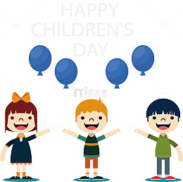 拿着气球的孩子