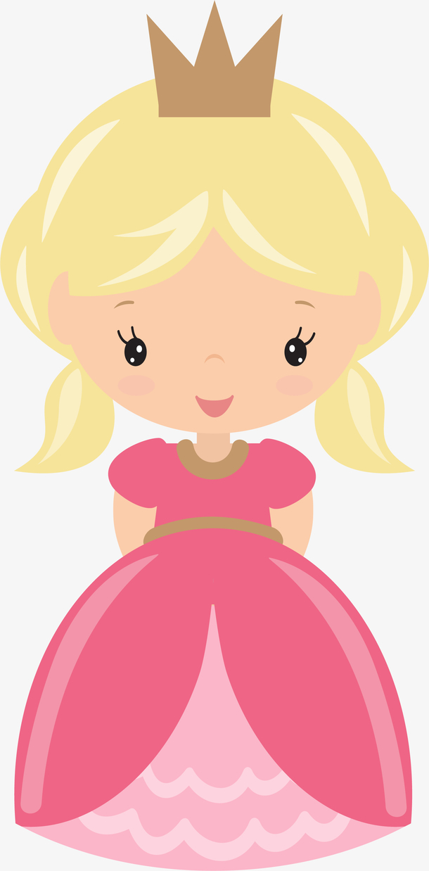 公主美丽小姑娘卡通
