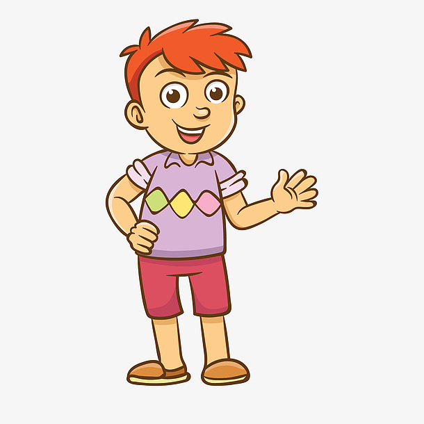 打招呼的小男孩人物设计