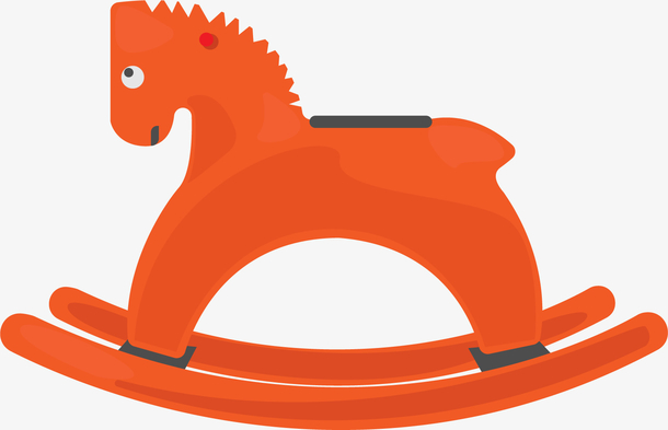 红色矢量弯曲的木马免抠素材免费下载_觅元素51yuansu.com