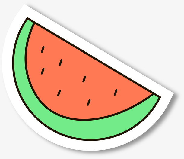 儿童西瓜水果贴纸
