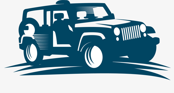 越野车剪影png下载
