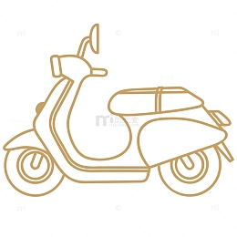电动自行车矢量插画