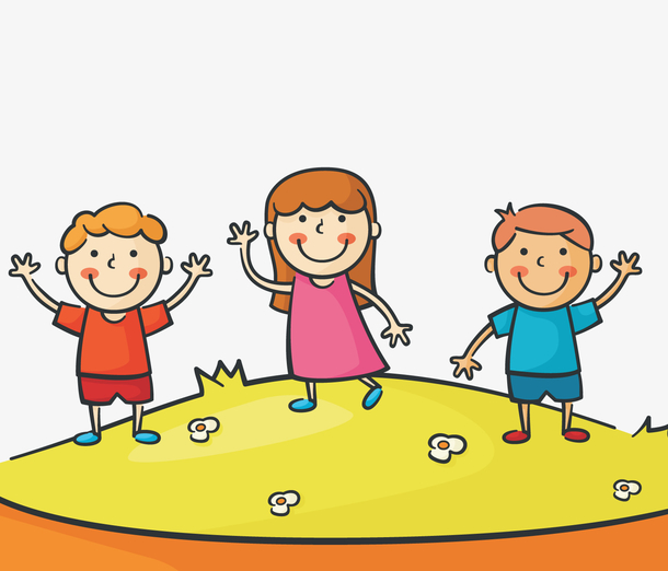简笔画儿童矢量图