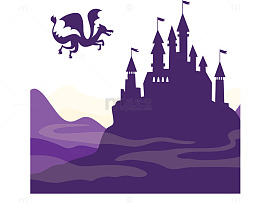 飞向城堡的紫色恶龙