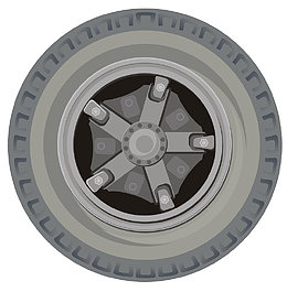 一个银白色的车轮子