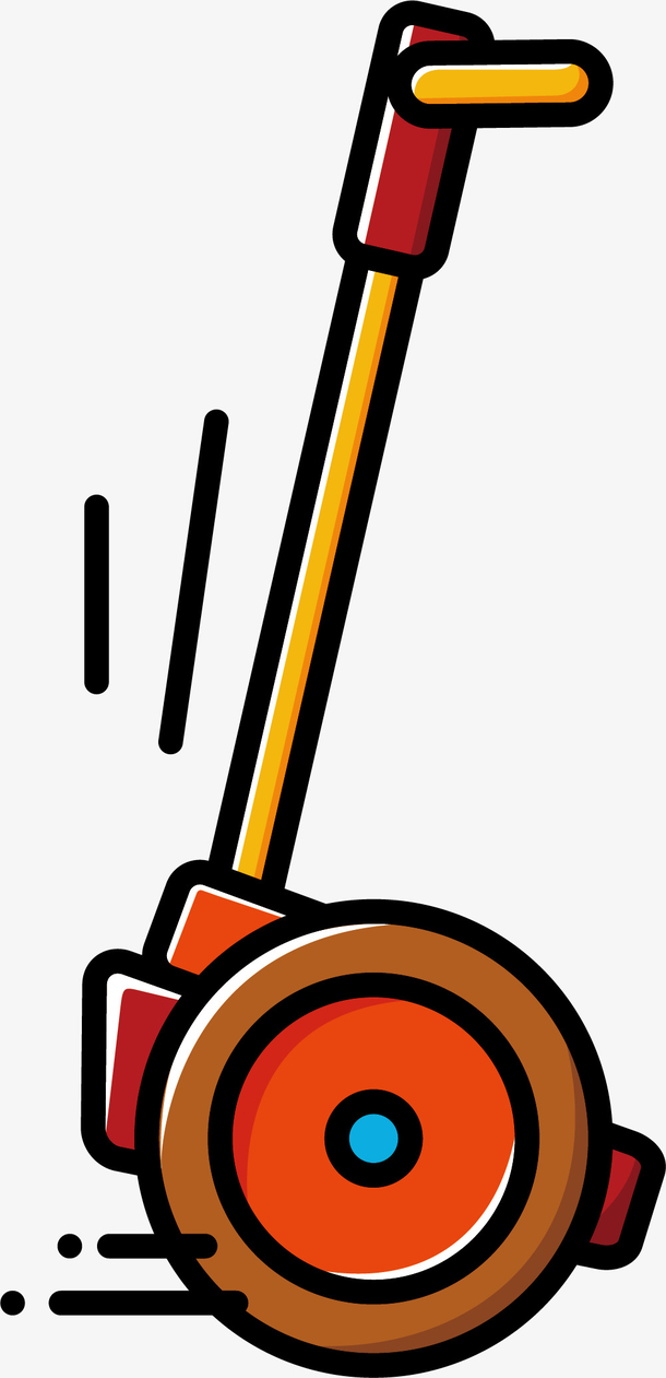 摇晃的矢量卡通平衡车