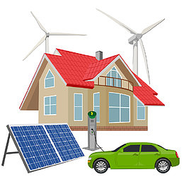 矢量环保建筑能源车