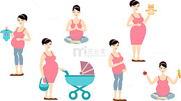 怀孕妈妈带孩子