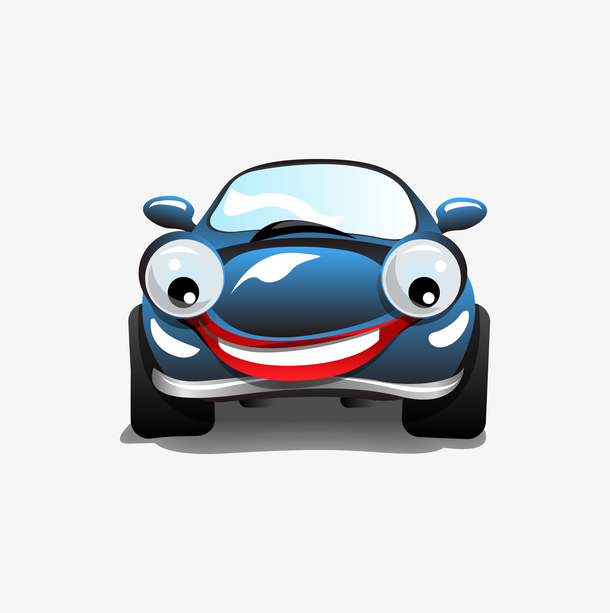 卡通拟人汽车图案