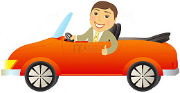 敞篷车坐车的人