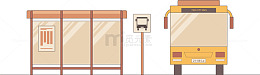 公共汽车等候站台