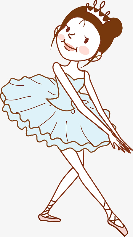 卡通女孩跳舞免抠图png卡通公主png矢量粉色小公主女孩生日背景aijpg