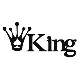 简约黑色皇冠扑克王英文图标设计