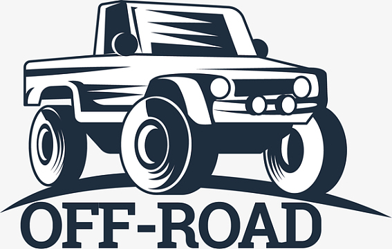 幻影矢量卡通纯色越野车