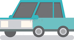 矢量图绿色小汽车
