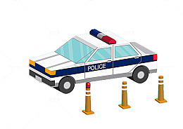 停在路边的警车
