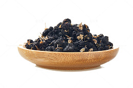 现摘新鲜黑枸杞茶