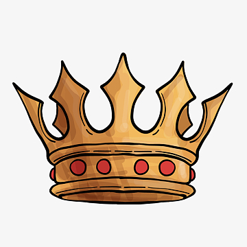 卡通黄色皇冠矢量图