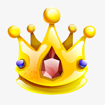 矢量手绘黄色皇冠