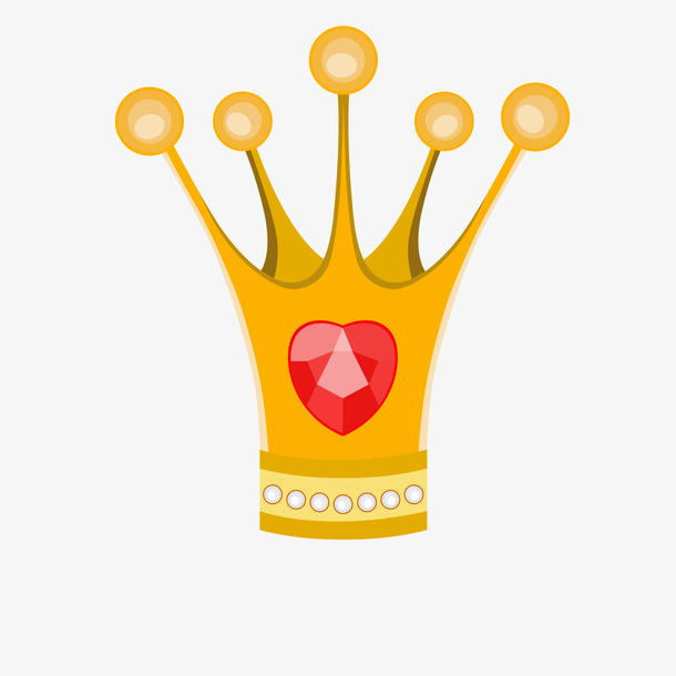 黄色的皇冠设计矢量图