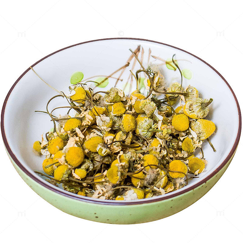 一碗干的洋甘菊花干花茶