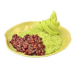 抹茶红豆冰沙