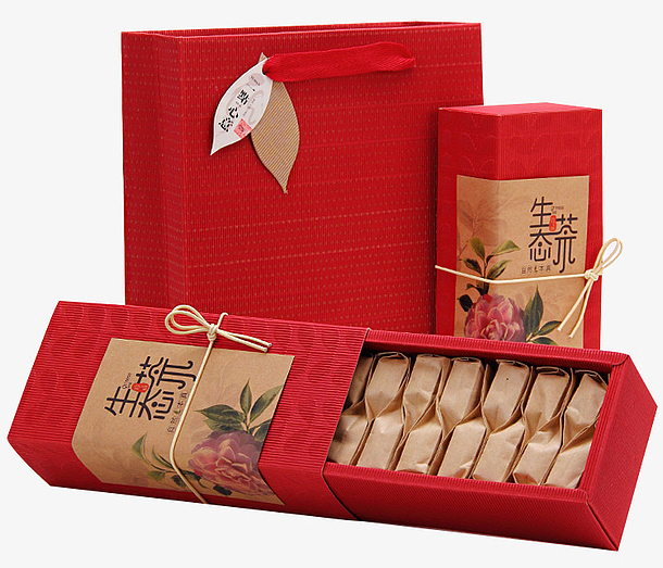 简易抽屉式土特产茶叶包装盒
