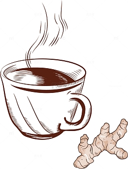 一杯冒着热气的茶水