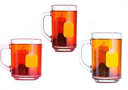 带把手的大玻璃茶杯